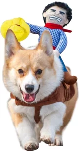Cowboy dog riding Halloween costume for dogs
