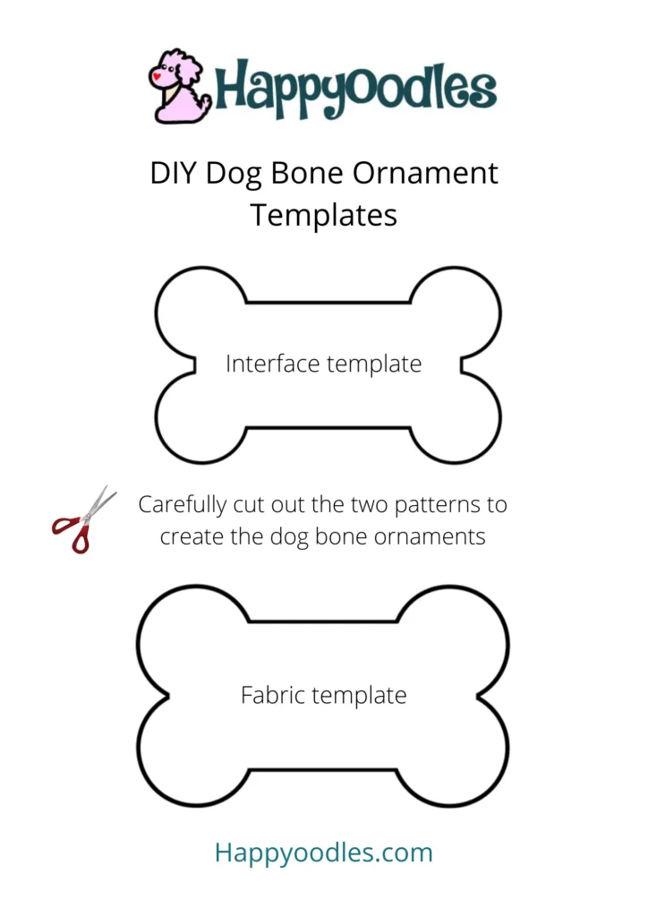 DIY Dog Bone Christmas Ornament cutouts - Happyoodles.com 