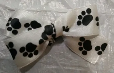 DIY Dog Bone Ornament Paw Print Bow 