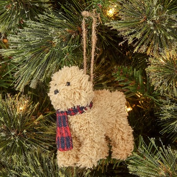 Doodle with Scarf Christmas Tree Ornament - Goldendoodle Gifts Ideas