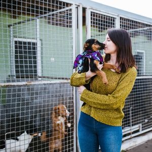 Rescue Dogs: Tips on How to Get One - Dog with person at shelter