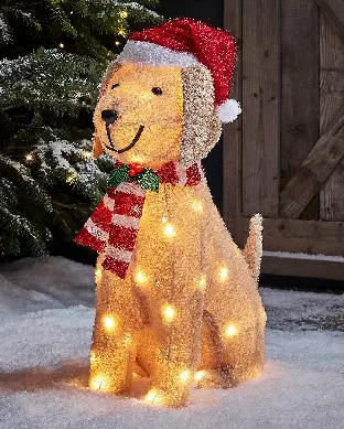 Labradoodle Gifts - Happyoodles.com -  Lighted Fluffy Golden Dog
