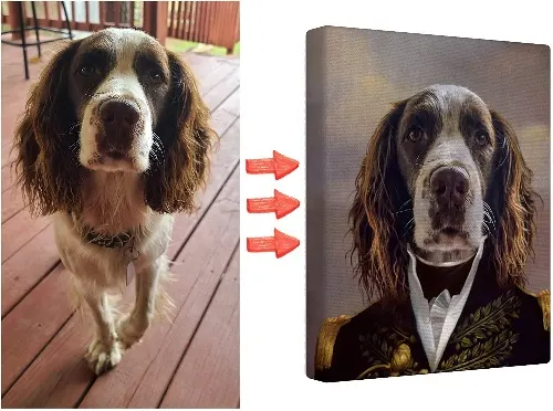 Custom painting of dog