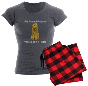 Best Goldendoodle Gifts For People Who Love Them - Happyoodles.com- Personalized Goldendoodle Women's Charcoal Pajamas