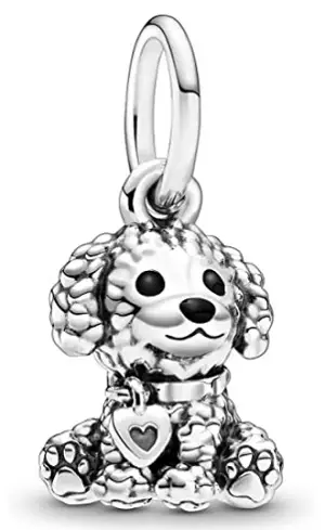 Poodle Gifts - Poodle charm in silver