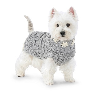 Snowflake sweater in gray for dogs
