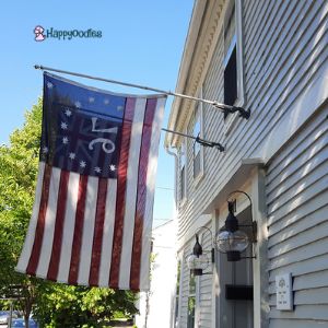Historic Wickford Village: A Dog Friendly Trip To The Past 1776 flag on home