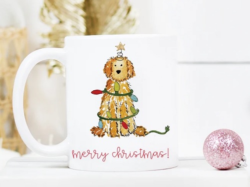Merry Christmas Goldendoodle Mug - Etsy.com