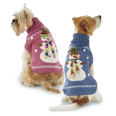 Snowman dog sweater