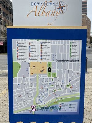 Street map of downtown Albany, NY
