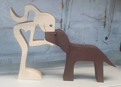 Dog Mom Gift: 23 Unique Gifts for Dog Moms -Funky People Wooden Sculpture