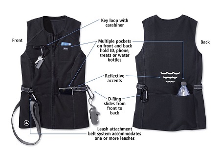 Multi-pocket black vest