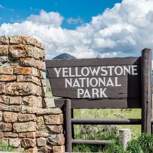 Cheap Vacations With a Pet: Budget Friendly Ideas - Picture of Yellowstone National Park Sign