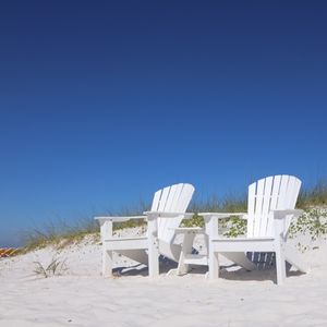 Best Dog Friendly Beach Vacations in the USA- Chairs on beach in St. Petersburg, Florida