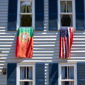 American and Portugese flags