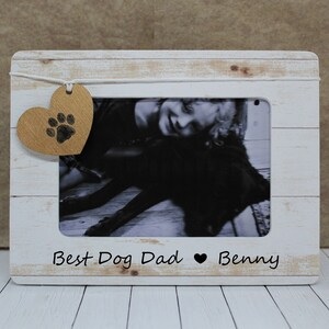Best Dog Dad Frame with heart and paw print