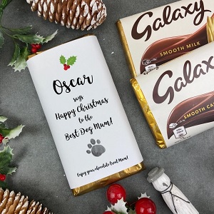 Dog Dad Gifts: Best Gifts for Men Who Love Their Dogs - Personalized Christmas Chocolate Bar