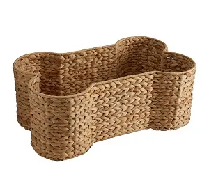 Seagrass Pet Storage Basket in a shape of a bone