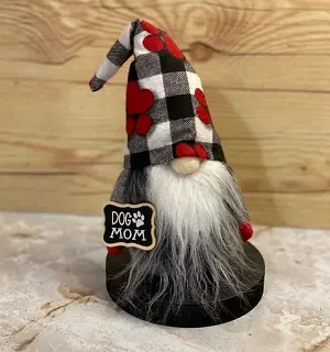 Dog Mom Gift Guide: 37 Unique Gifts for Dog Moms - Red, black and gray Gnome with dog mom sign