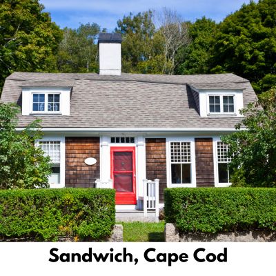 Upper Cape Cod Dog-Friendly -Picture of an old home in Sandwich, Cape Cod