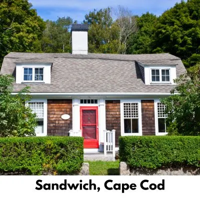 Upper Cape Cod Dog-Friendly -Picture of an old home in Sandwich, Cape Cod