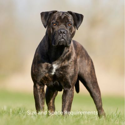 Happyoodles.com - title: size and Space Requirements - Cane Corso standing outside
